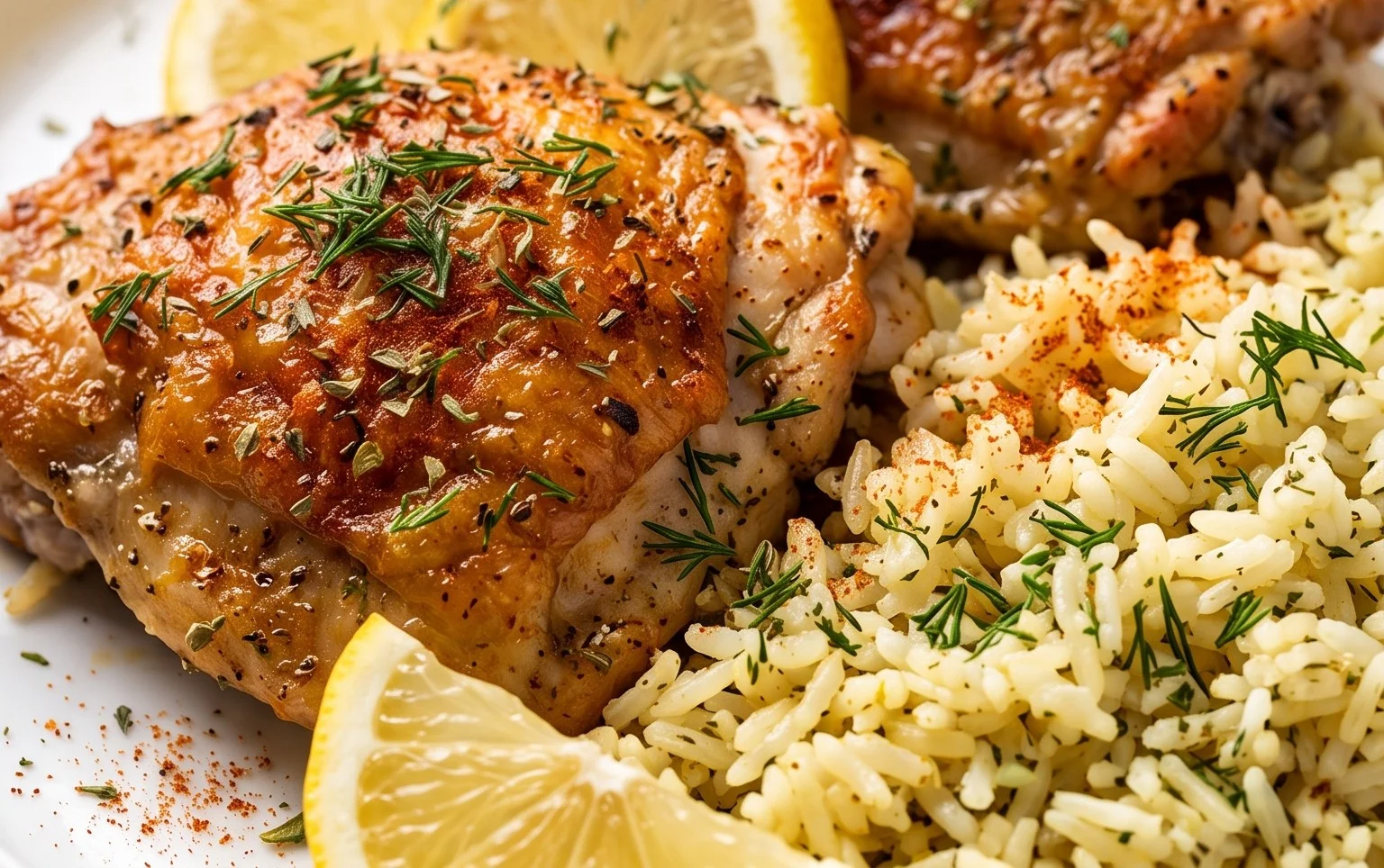 Greek Chicken and Lemon Rice (30 Minutes, One-Pot)