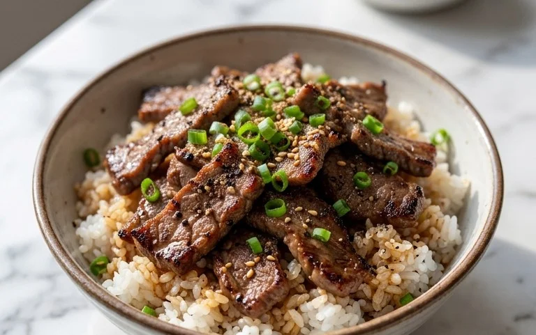 Beef Pepper Rice Bowl is a delicious meal option.