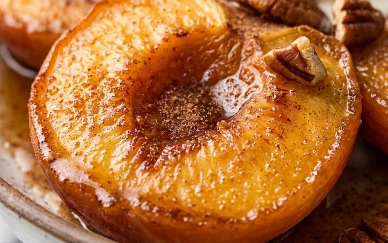 Cinnamon Sugar Baked Peaches