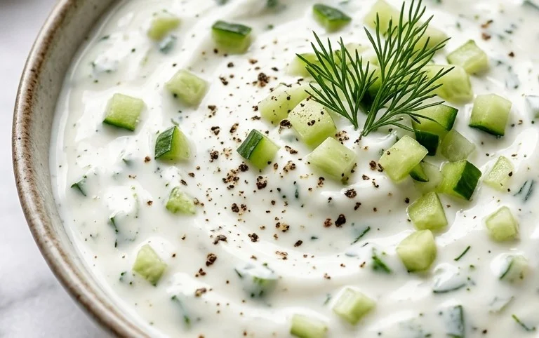 Cucumber Dip with Sour Cream and Dill