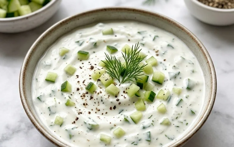 Cucumber Dip with Sour Cream and Dill