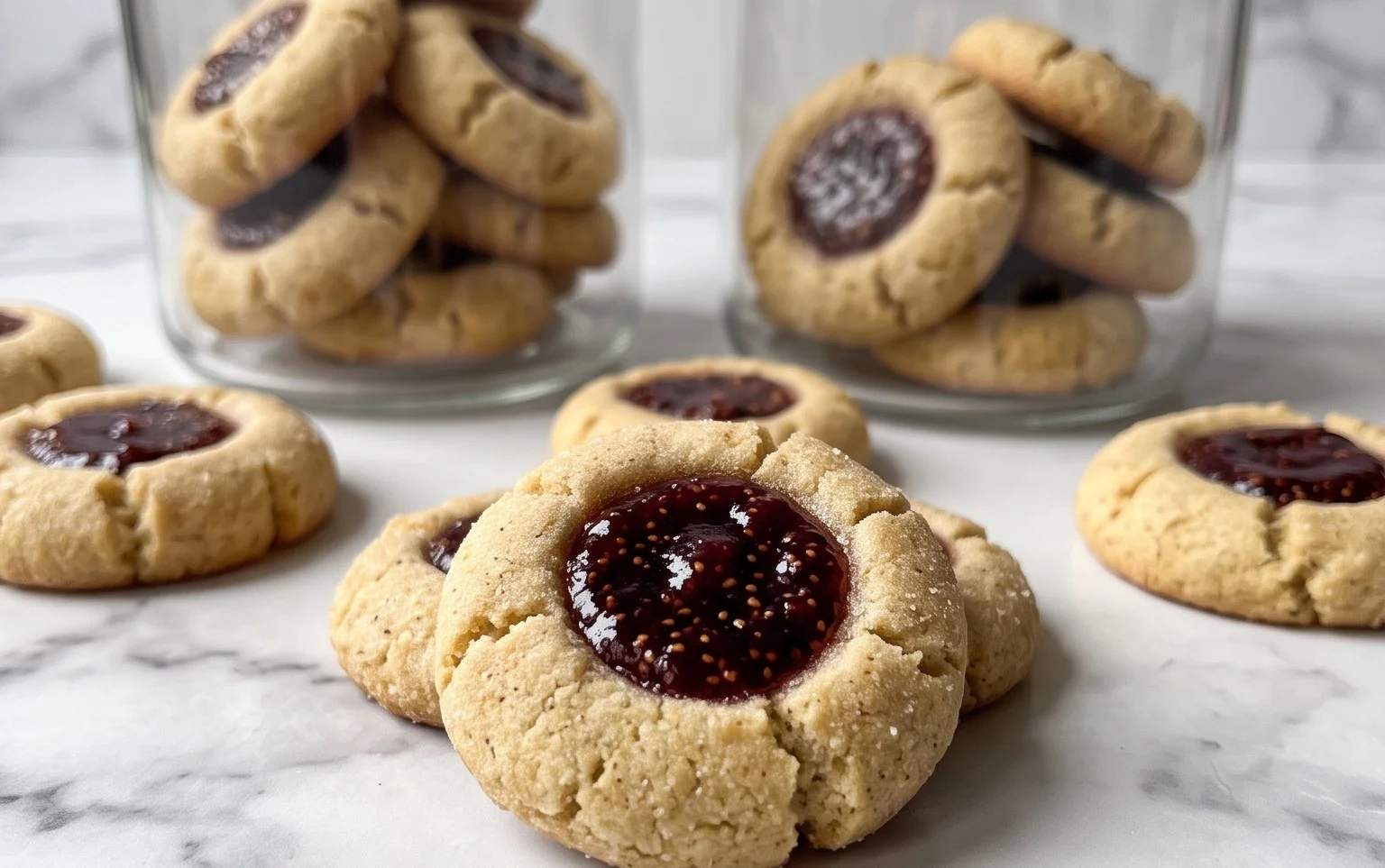 Cardamom Fig Thumbprint Cookies