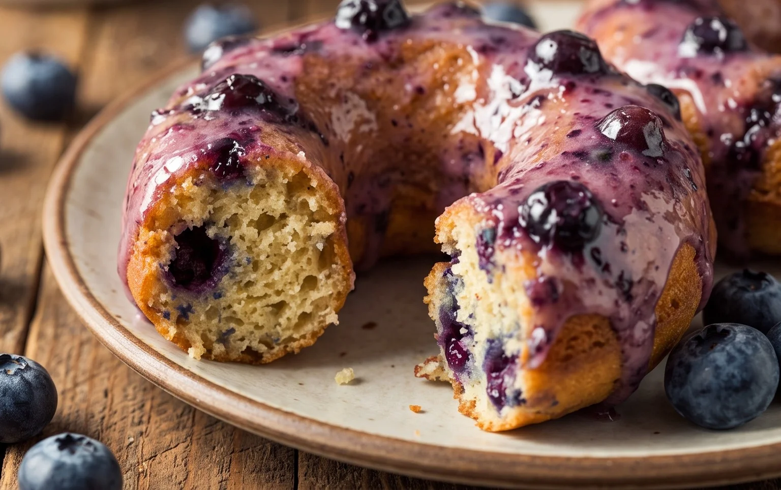 Blueberry Cake Donuts