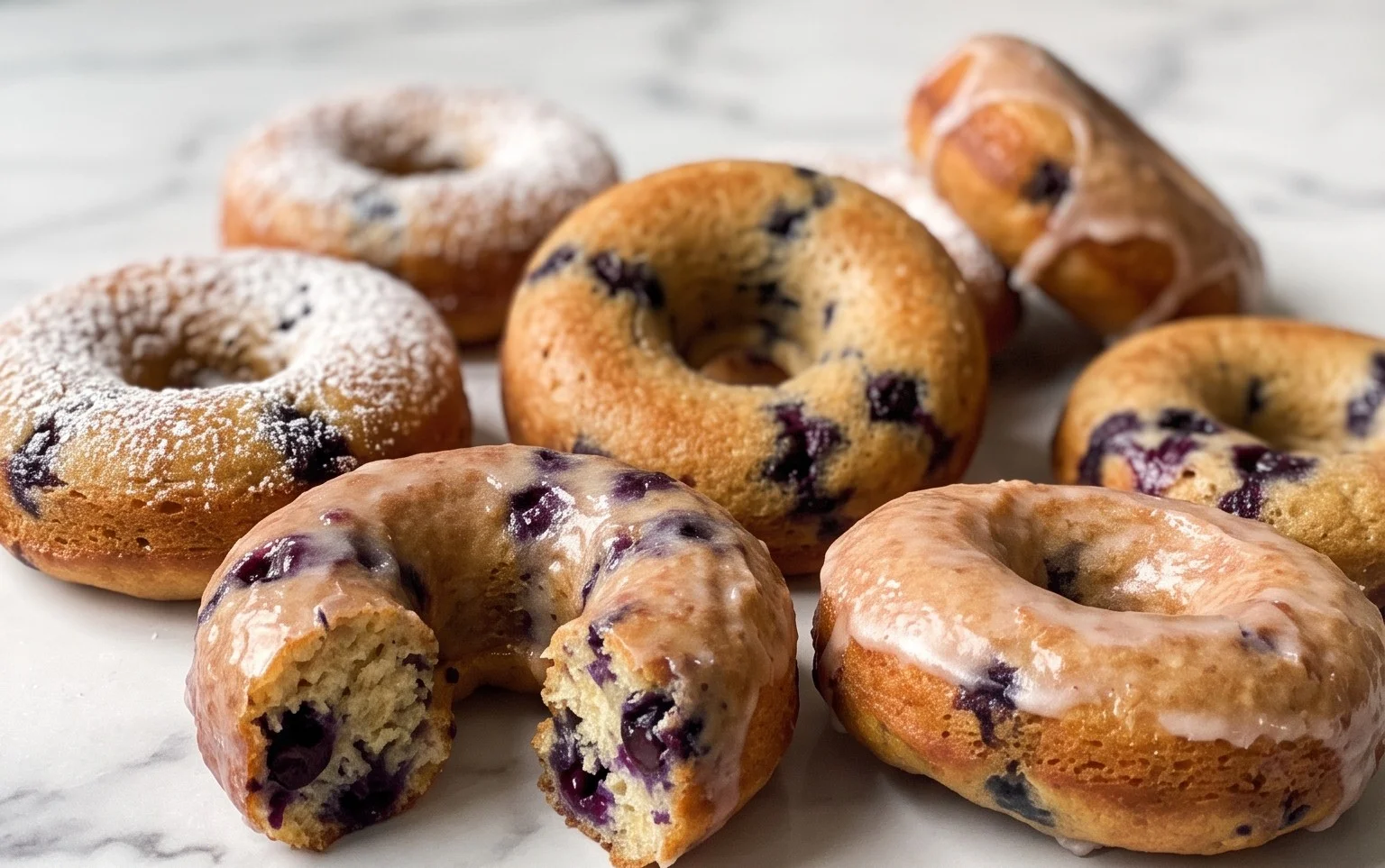 Blueberry Cake Donuts
