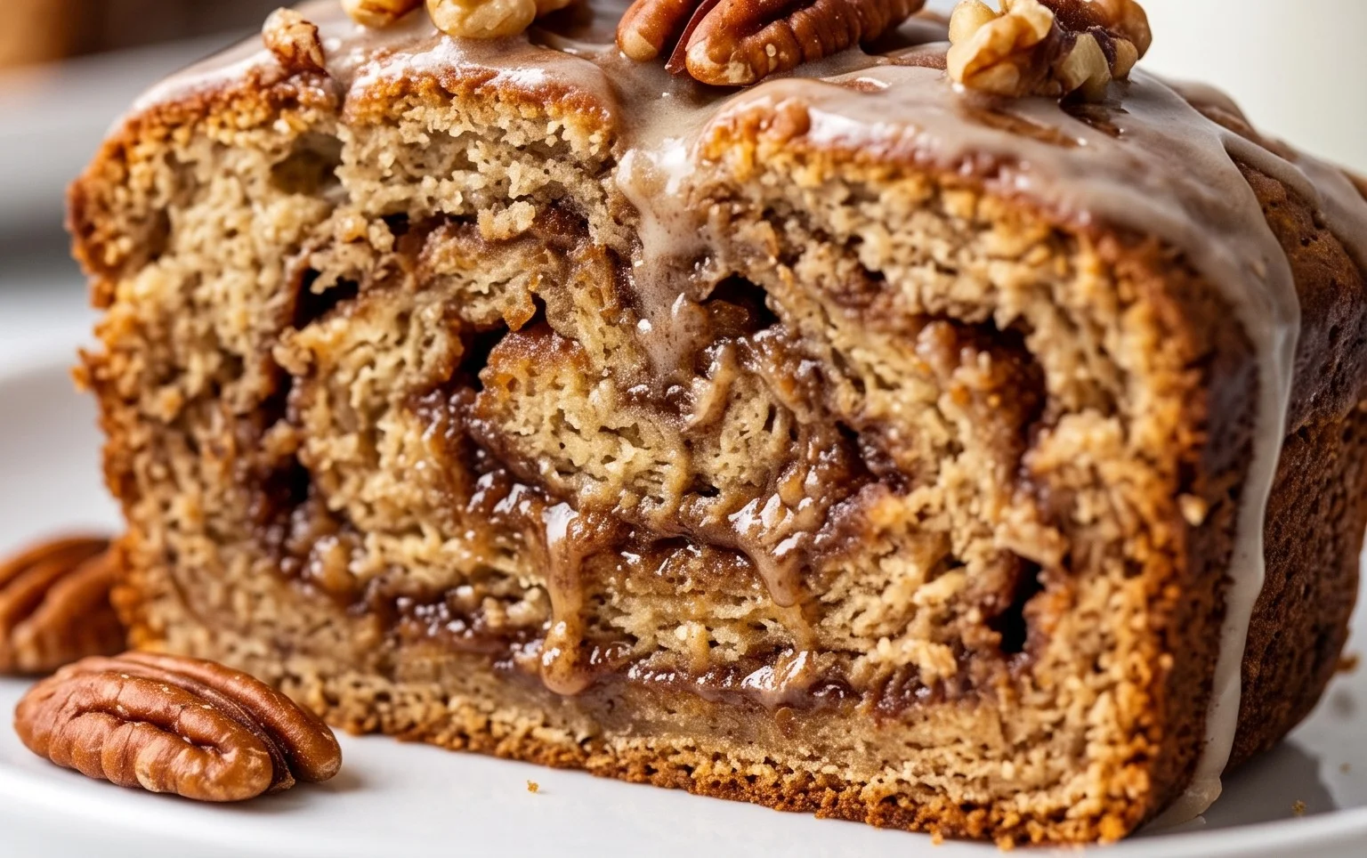 Cinnamon Roll Banana Bread