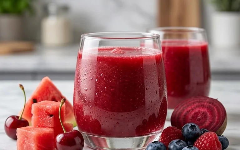 Watermelon Cherry Berry Beet Juice