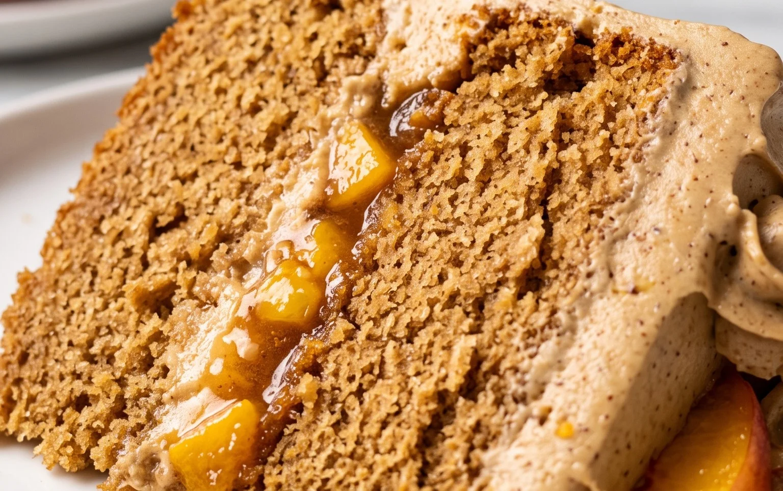 Brown Sugar Layer Cake with Peach Filling