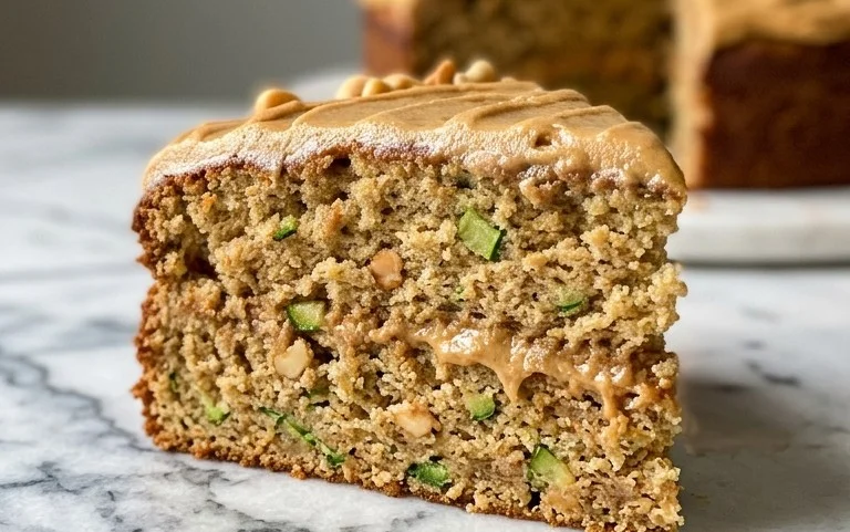Moist Peanut Butter Zucchini Cake Recipe