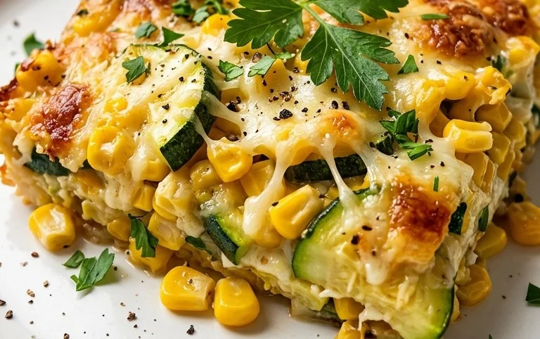 Zucchini Corn Parmesan Bake Recipe