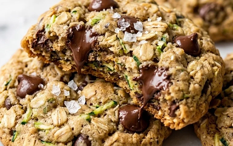 Homemade Zucchini-Oat Chocolate Chip Cookies
