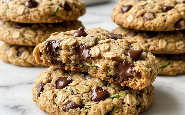 Homemade Zucchini-Oat Chocolate Chip Cookies